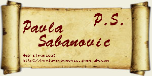 Pavla Šabanović vizit kartica